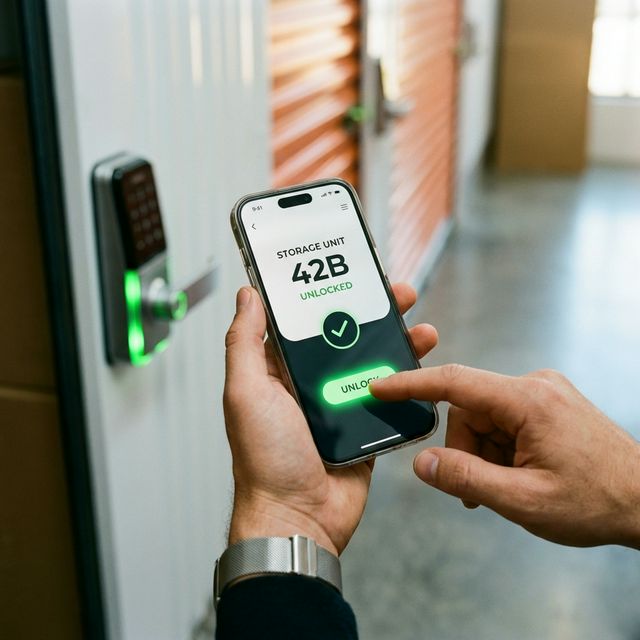 App unlocking storage unit